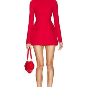 Helsa The Parasol Dress in Lipstick Red